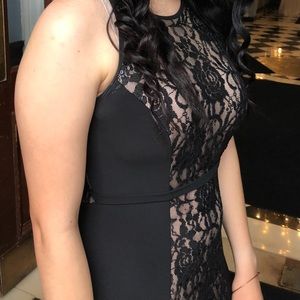 Black and beige formal dress